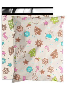 20ct Medium 10 x 13 Christmas Elements Poly Mailers